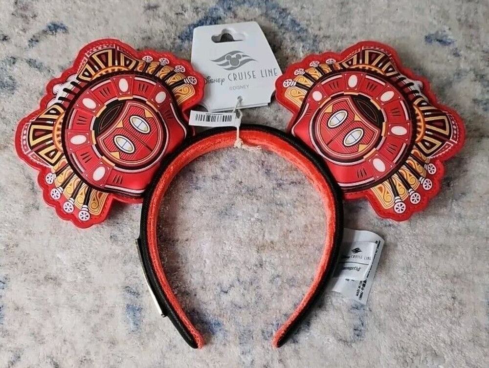 Disney Cruise Line DCL Lookout Cay Lighthouse Point Mickey Ears Headband Red NEW